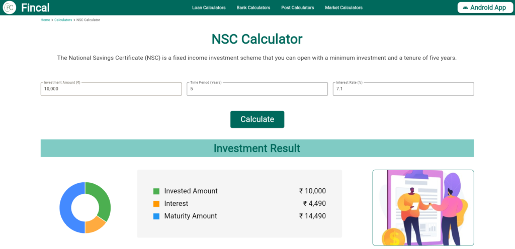 fincal nsc calculator