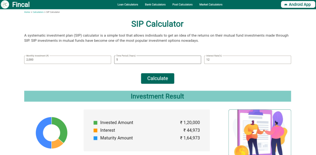 Fincal sip calculator